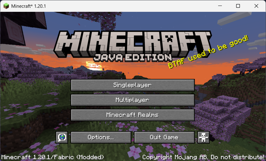 Menu principal do Minecraft destacando o botão Sair do Jogo